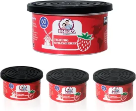 Car Air Freshener: Tilburg Strawberry Scent | Car Scents | Odor Eliminator Essential | Long-Lasting | Strong Fragrance | For Home Closet | 1.5 Oz | Pack of 4