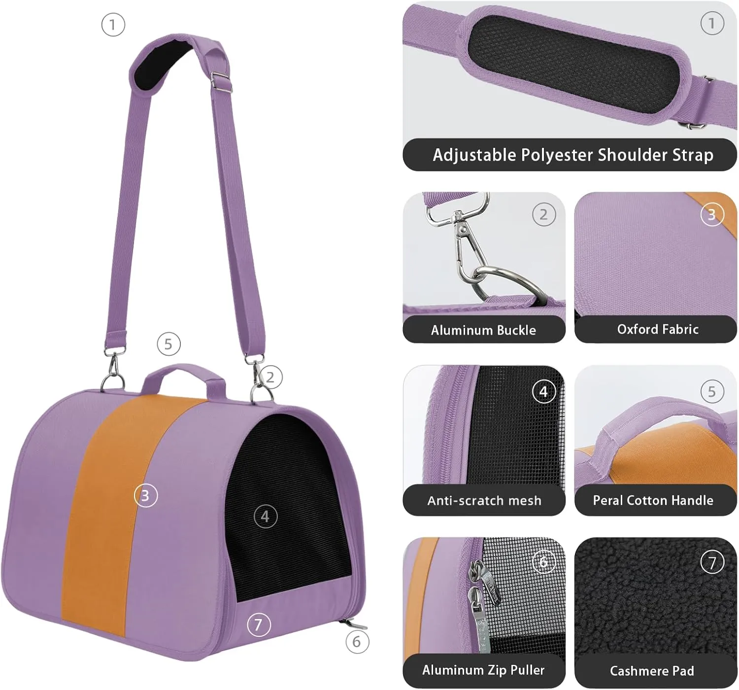 Cat, Dog Carrier for Medium Large Cats Puppies up to 30 Lbs, TSA Airline Approved Carrier Soft Sided, Collapsible Travel Puppy Carrier (Pink and Orange, Medium)