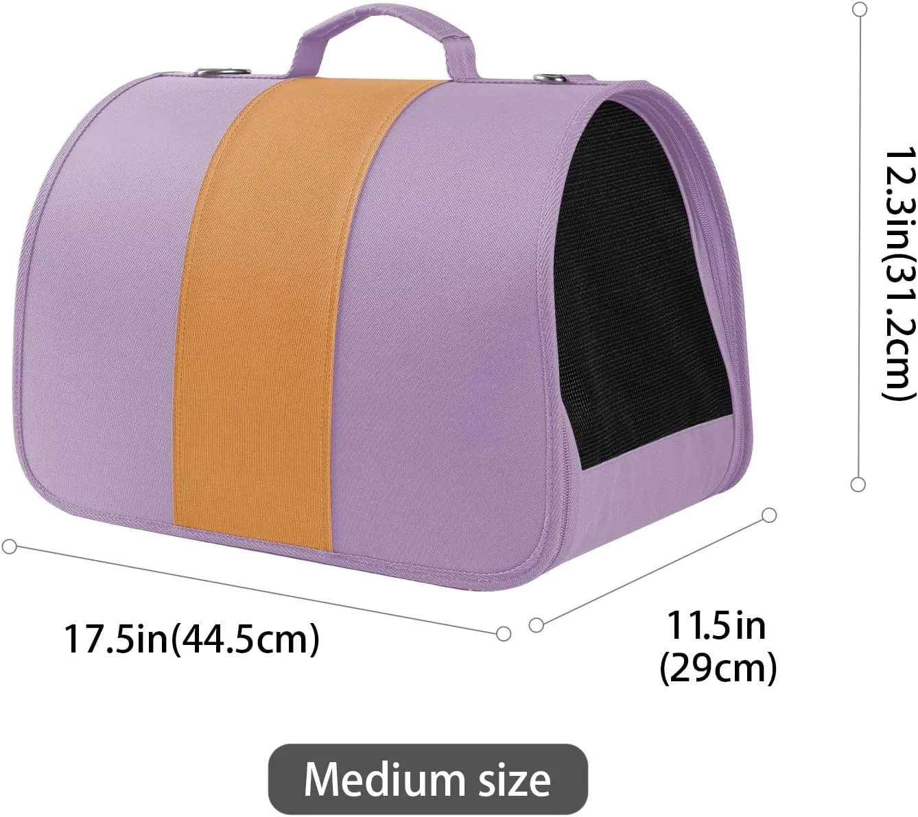 Cat, Dog Carrier for Medium Large Cats Puppies up to 30 Lbs, TSA Airline Approved Carrier Soft Sided, Collapsible Travel Puppy Carrier (Pink and Orange, Medium)