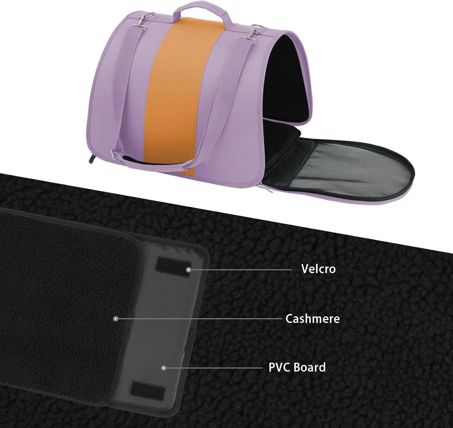 Cat, Dog Carrier for Medium Large Cats Puppies up to 30 Lbs, TSA Airline Approved Carrier Soft Sided, Collapsible Travel Puppy Carrier (Pink and Orange, Medium)