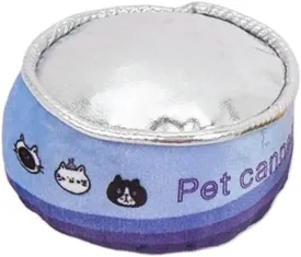 Catnip Can Toy for Cats, Plush Canned Food Shape Toy with Crinkle Sound and Bite-Resistant Design, Self-Play Stress Relief Cat Toys (Purple)