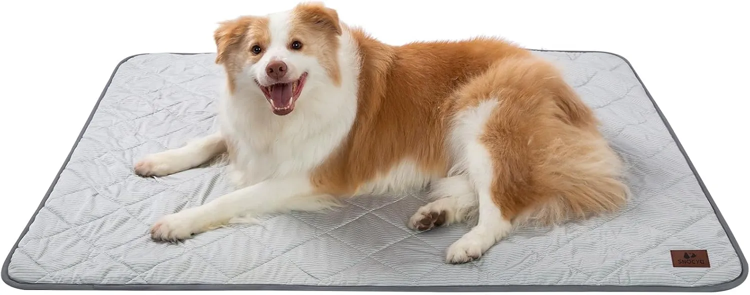 Cooling Blanket for Dogs Washable, Q-MAX>0.4 Waterproof Pet Self Cooling Mat, Reversible Cooling & Plush Pet Blanket for Medium Dogs, Washable Bed Sofa Cover for All Weather, 35"*29.5"