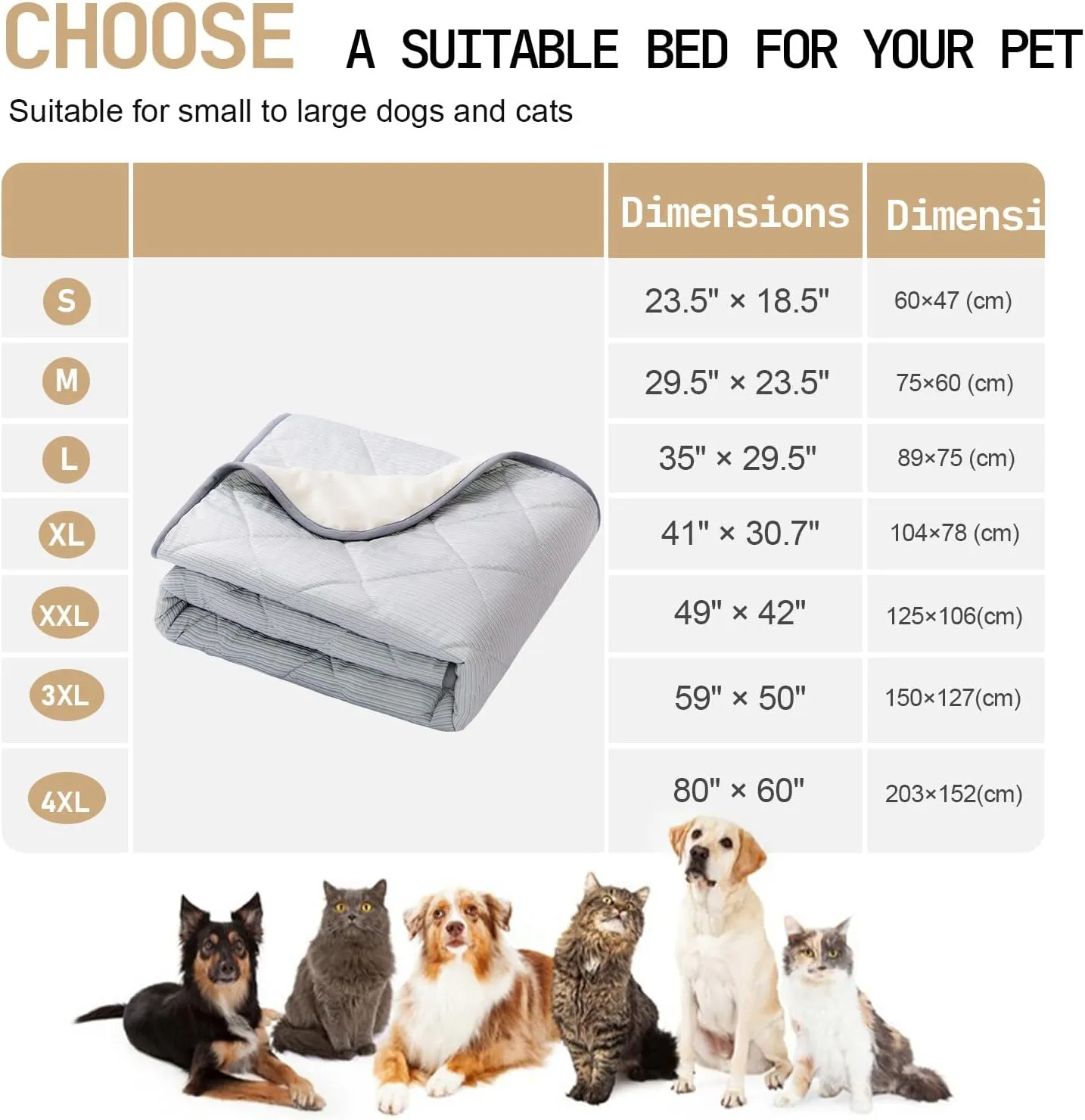 Cooling Blanket for Dogs Washable, Q-MAX>0.4 Waterproof Pet Self Cooling Mat, Reversible Cooling & Plush Pet Blanket for Medium Dogs, Washable Bed Sofa Cover for All Weather, 35"*29.5"