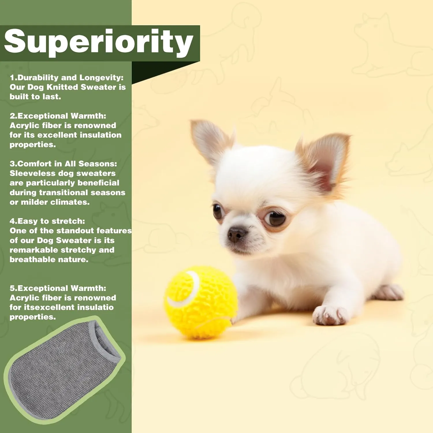 Cozy and Functional Dog Shirts for Small Puppies: Stretchable Gray Attire with Easy-On Design, Ideal for Chihuahuas and Yorkies - Enhance Comfort and Playfulness on Chill Days Medium