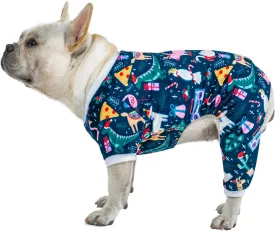 CuteBone Dog Pajamas Christmas Clothes Pjs for Small Dogs Shirts P108L