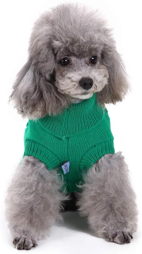 Dog Sweater, Warm Dog Sweaters for Small Dogs Medium Large Dogs, Cute Winter Classic Turtleneck Pet Sweater Cat Sweater Dog Clothes Coat Dog Christmas Sweaters for Girls Boys Dog Puppy Cat