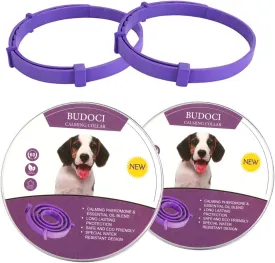 Dogs Calming Collar 2 Pack Pheromones Calming Collars 60 Days Reduce Anxiety and Stress 24Inch Adjustable Waterproof Pet Collars (24inch for Collar)