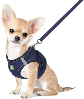 FEimaX Dog Harness and Leash Set, No Pull Breathable Soft Mesh Puppy Vest Harness Reflective Adjustable Pet Harnesses for Small Medium Dogs and Cats - Outdoor Easy Control for Walking