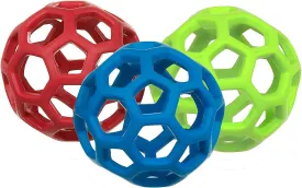 JW Pet HOLEE ROLLER BALL Dog Chew Treat Fetch Bouncy Toy LARGE 5.5 inch 3 PACK