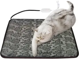 La La Pet Electric Heating Mat for Dog and Cat Constant Electric Heating Temperature Warming Pad Cushion Bed Mat for Pet,Gray