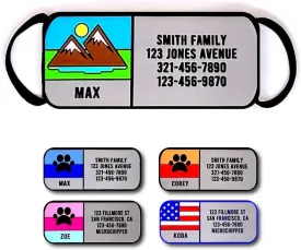 LYP Soundless Slide-On Collar Dog ID Tag - Designer Deep Engraved Silicone  Engraving Will Last - Pet ID Tags, Dog Tags, Cat Tags (Mountain, Large)
