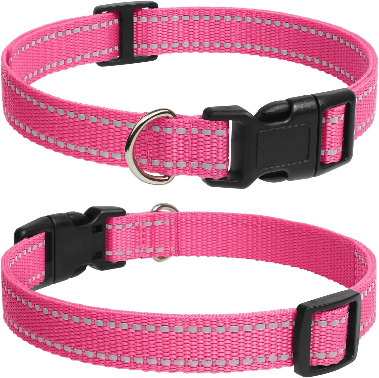 PaiPaitek E Collar Replacement Strap - Compatible with Almost All Makes and Models of Shock Training Collars and Bark Collars - Durable and Reflective, 2 Packs
