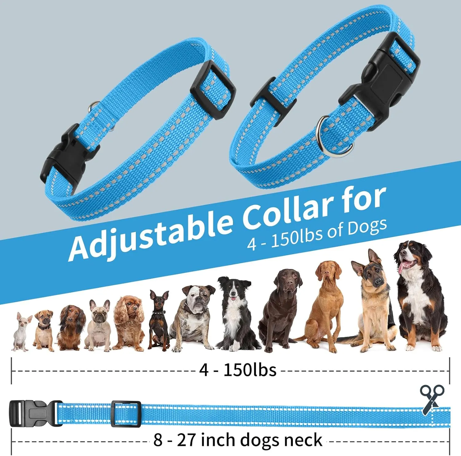PaiPaitek Shock Collar Replacement Strap Compatible with Bousnic Delupet Garmin Patpet Dogtra Dog Care Slopehill Sportdog Brand Training Collar and Bark Collar - 2 Packs