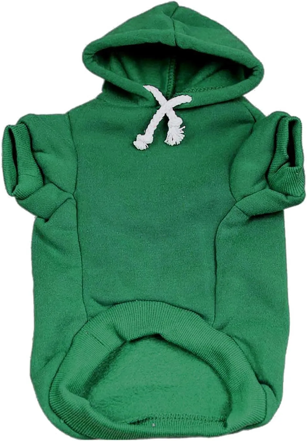 Real Heroes Wear Scrubs Dog Hoodie Fleece Lined Pullover Sweatshirt with Leash Hole (Green, Medium 1014)