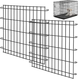 Tandefio 2 Pcs Dog Crate Divider Panel Metal Pets Divider Panel Dog Crate for Pets(36 Inches)
