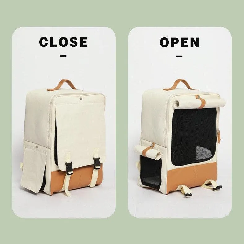 TINYPET Cream Pet Backpack