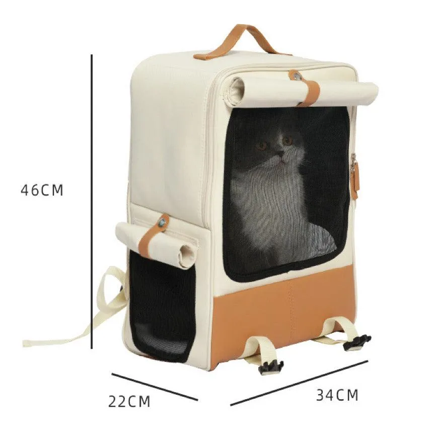 TINYPET Cream Pet Backpack