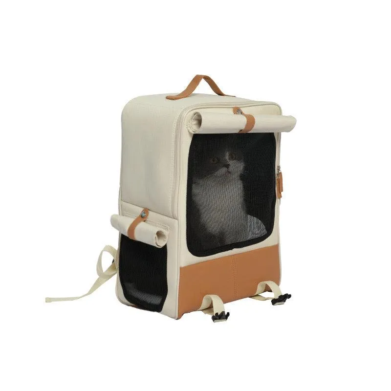 TINYPET Cream Pet Backpack